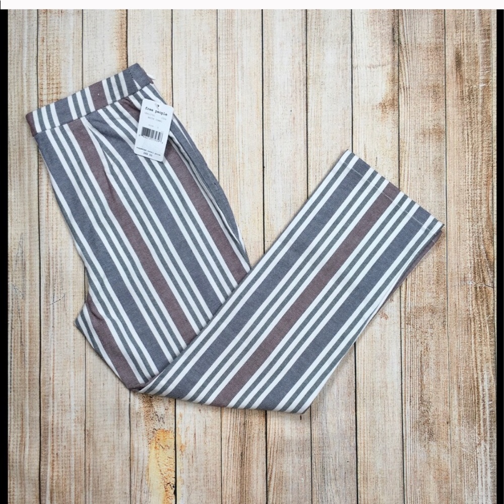 Free People Striped Crop Pants
